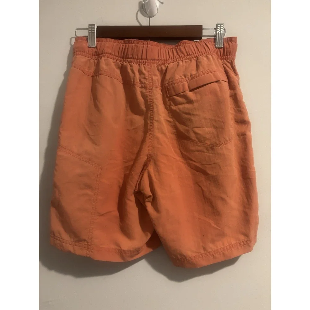 The North Face Swim Trunks Men's Small Board Shorts Orange Coral‎ Belted